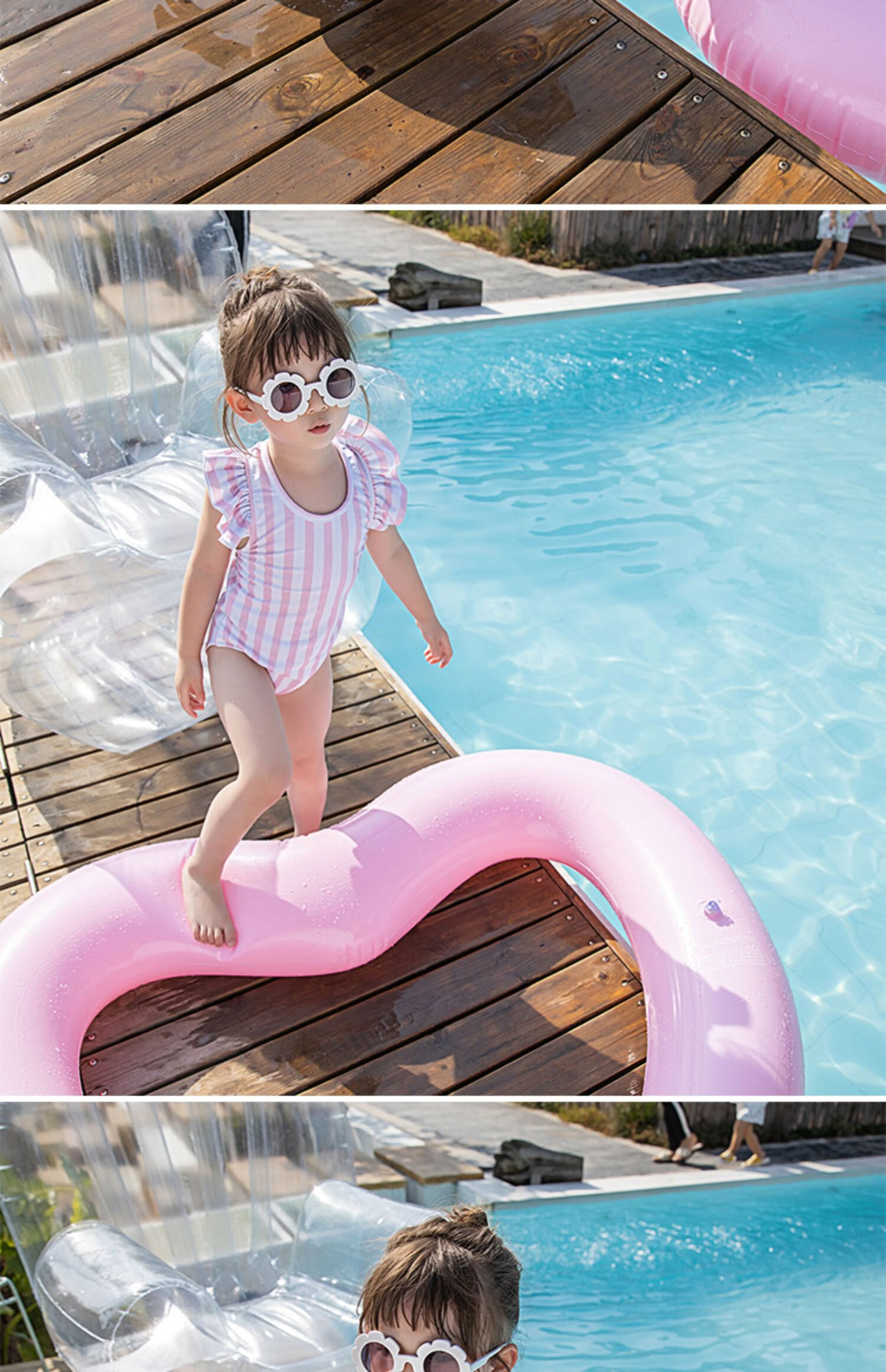 儿童泳衣女小公主女童连体ins韩国婴幼儿宝宝女孩游泳衣可爱泳装红同