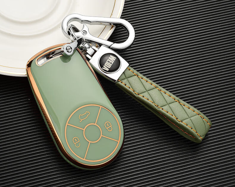 欧拉好猫汽车钥匙套 21-22款好猫专用钥匙包遥控器保护壳扣 a款【象牙