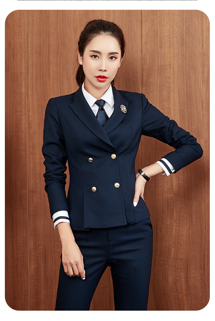 涟影秋冬制服职业套装女气质西装西服正装银行销售工作服西装裤子s