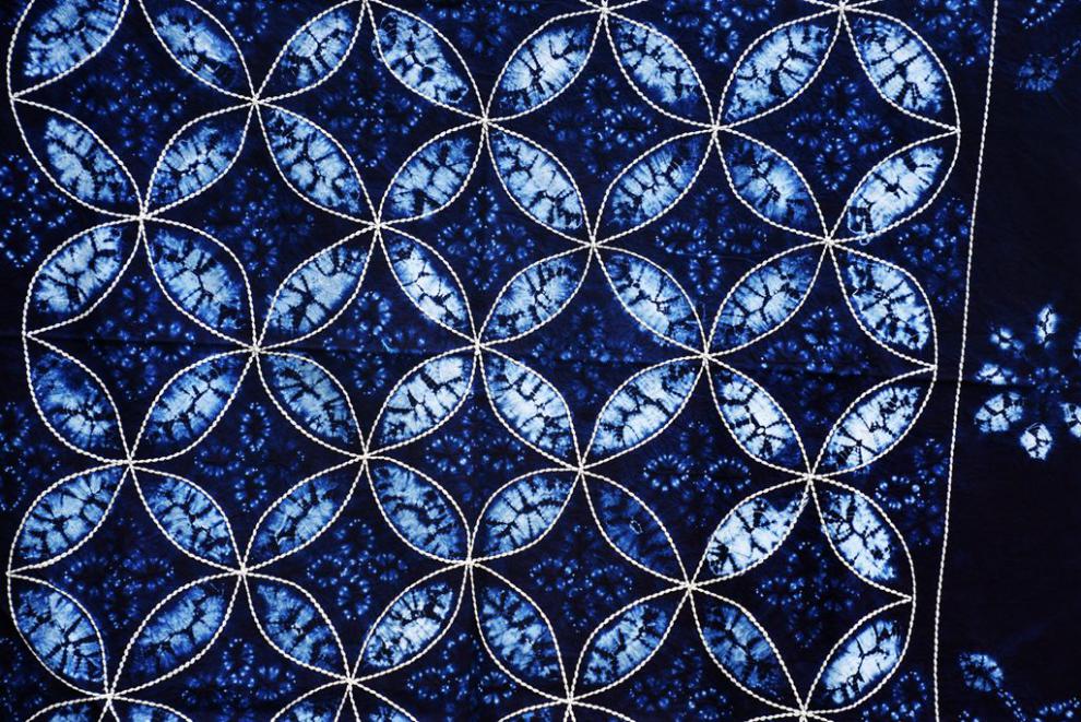 云南扎染布料云南民族风白族特色纯手工扎染布 茶几布