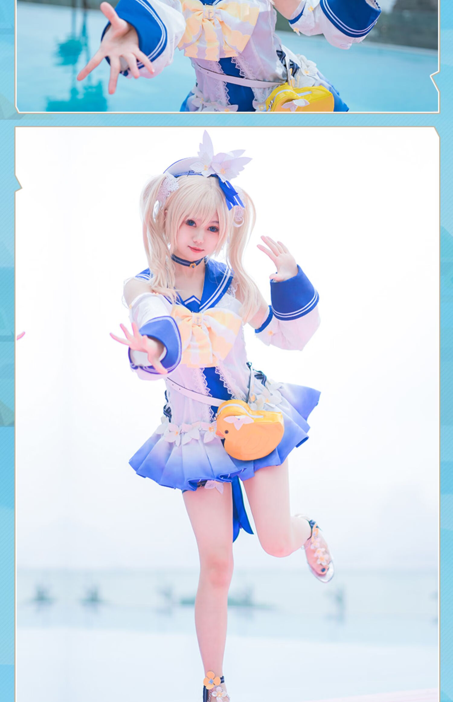 預售原神cosplay閃耀協奏芭芭拉cos服泳裝泳衣女水手服日常預售原神