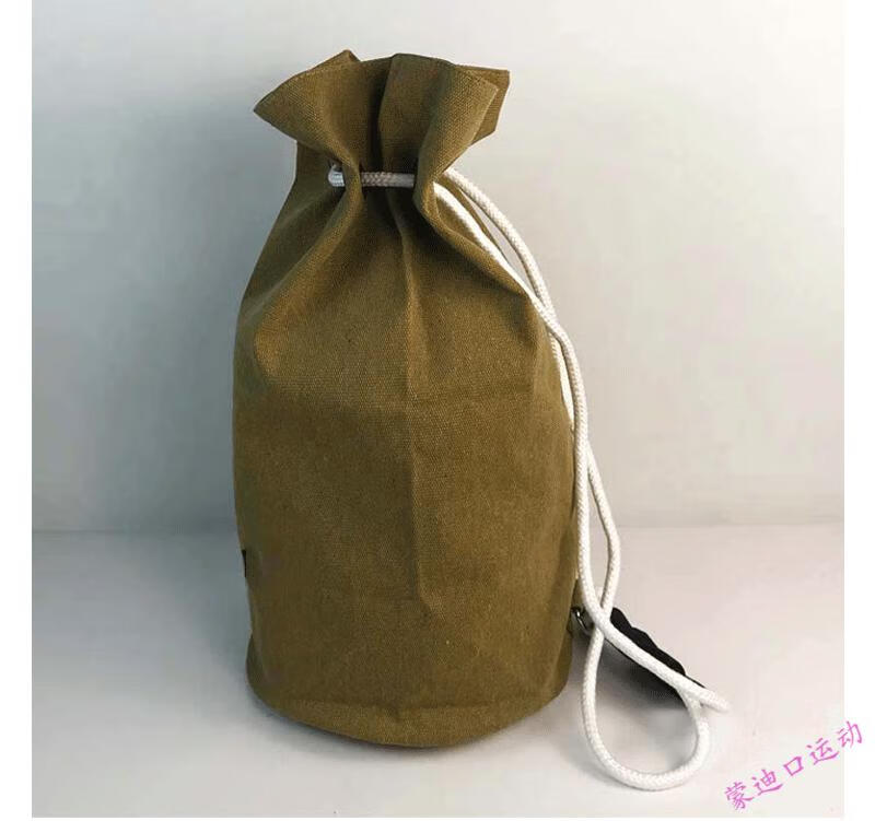 抽绳桶式羽毛球包网球包篮球包多功能包多色 酒红色(化纤帆布)【图片