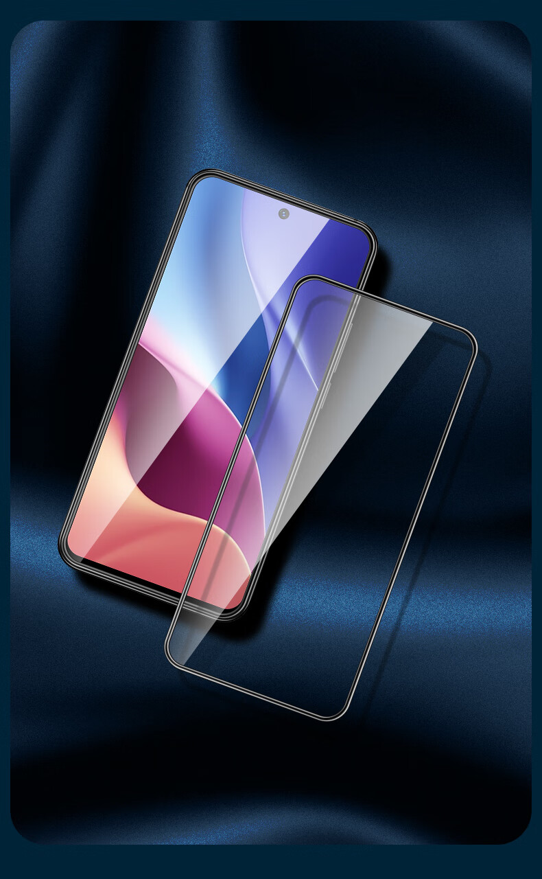 豆图红米k40钢化膜小米k40pro手机膜全屏绿光redmik40游戏增强版气囊