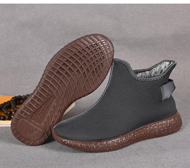 真如界僧鞋旗舰店冬季二棉高帮布鞋禅意老北京男士休闲轻便居士鞋子