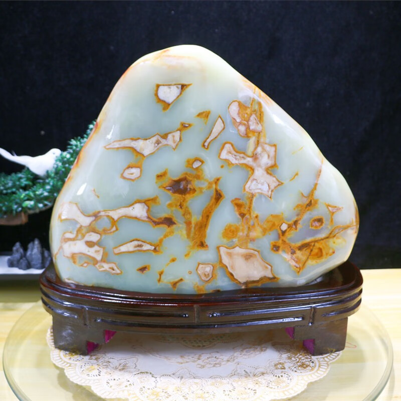 朗郡天然阿富汗玉石头奇石摆件观赏石头石玄关送礼装饰家居摆件