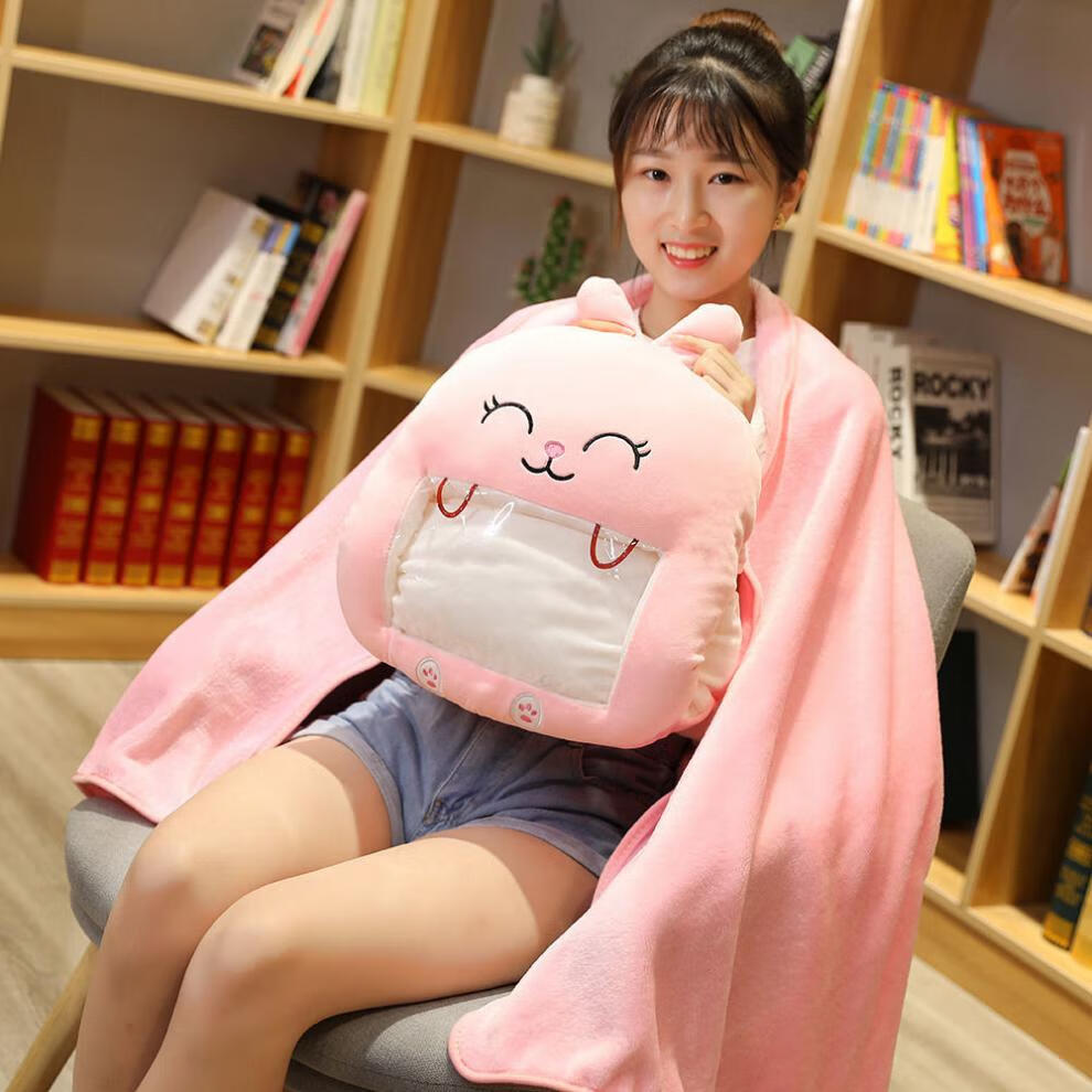 玩手机暖手生日礼物女生可爱闺蜜捂手可插随身学生卡通暖手宝冬天