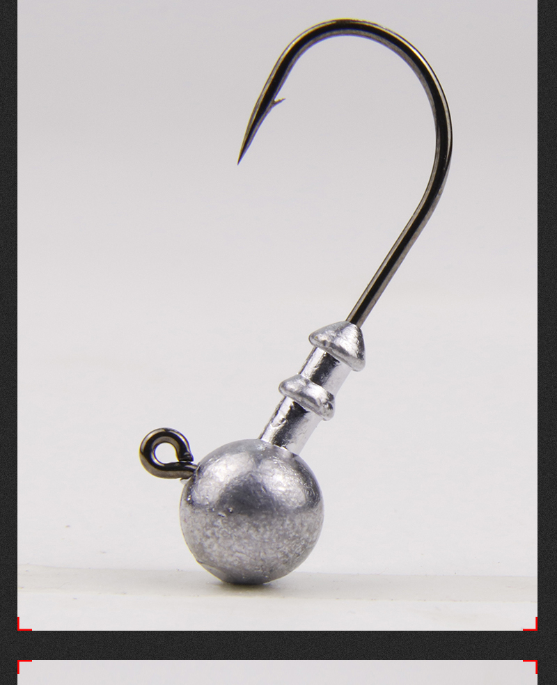 铅头钩路亚软虫50枚加强版防挂底鱼钩鲈鱼鳜鱼翘嘴软饵路亚钩鳜神铅头