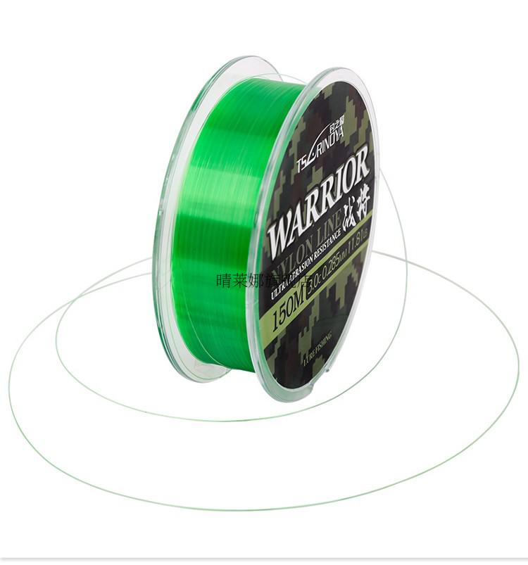 钓之屋 战将150米路亚尼龙线 低延展顺滑翘嘴马口鳜鱼路亚钓鱼线 绿色