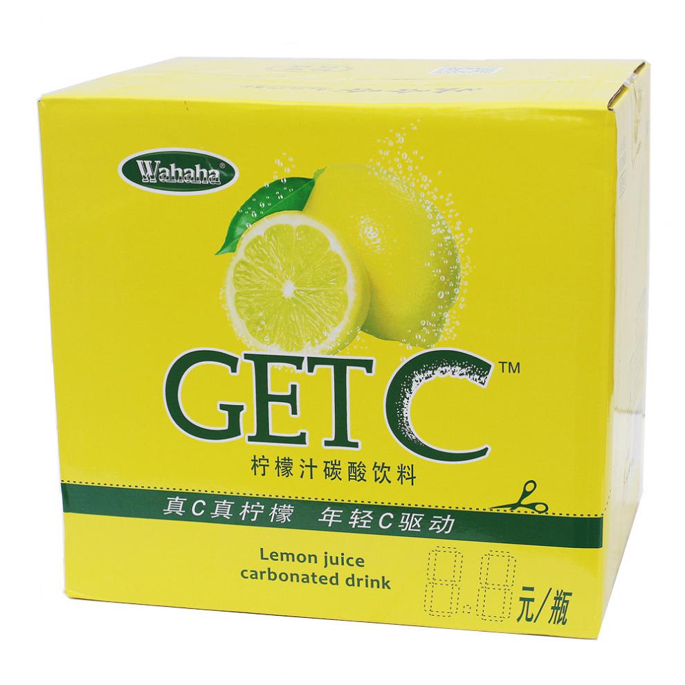 娃哈哈c驱动530ml12瓶箱柠檬汁碳酸饮料c西柚汁c蜜桃多种口味c西柚530