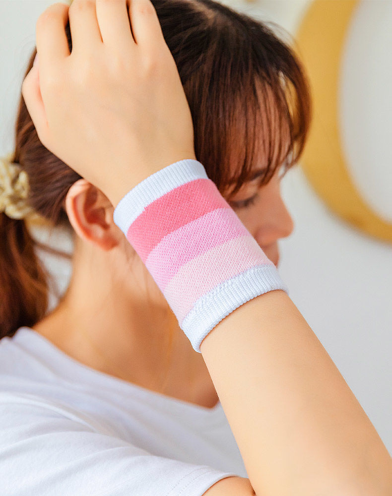 少女心护腕ins潮运动薄款手腕夏季可爱女腕带薄夏天透气黄白色宽8cm长