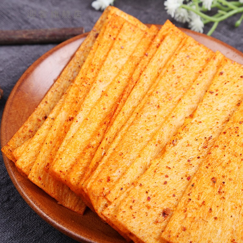 烤鹅皮味辣条李碧波零食麻辣儿时小时候的童年记忆老式麻辣片落花洲烤