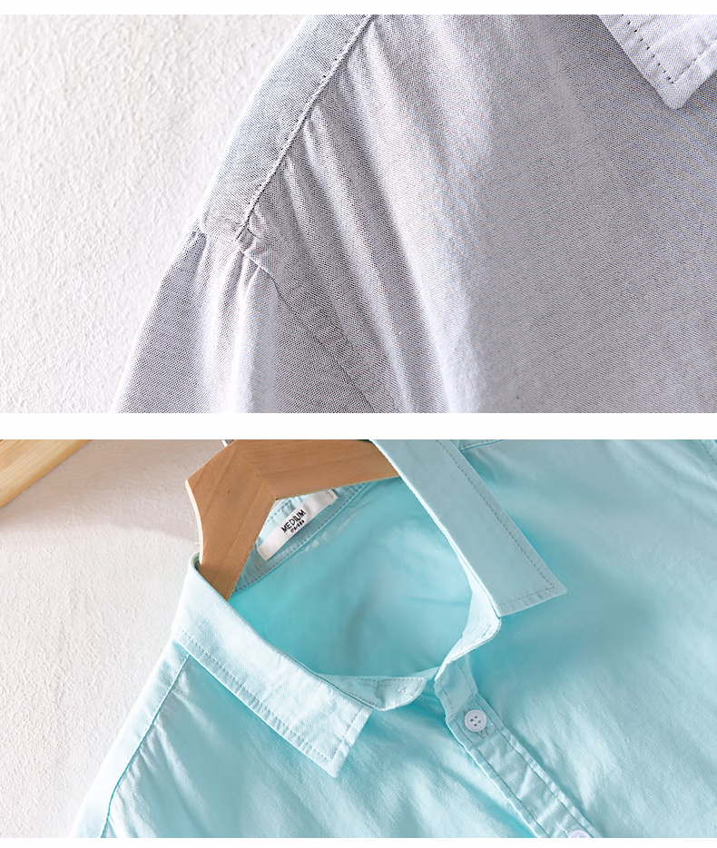 Pure Cotton Short-sleeved Shirt Men's Simple And Versatile Casual Jacket Men's Fashionable And Comfortable Breathable Shirt Men's Trend_viptrois.com