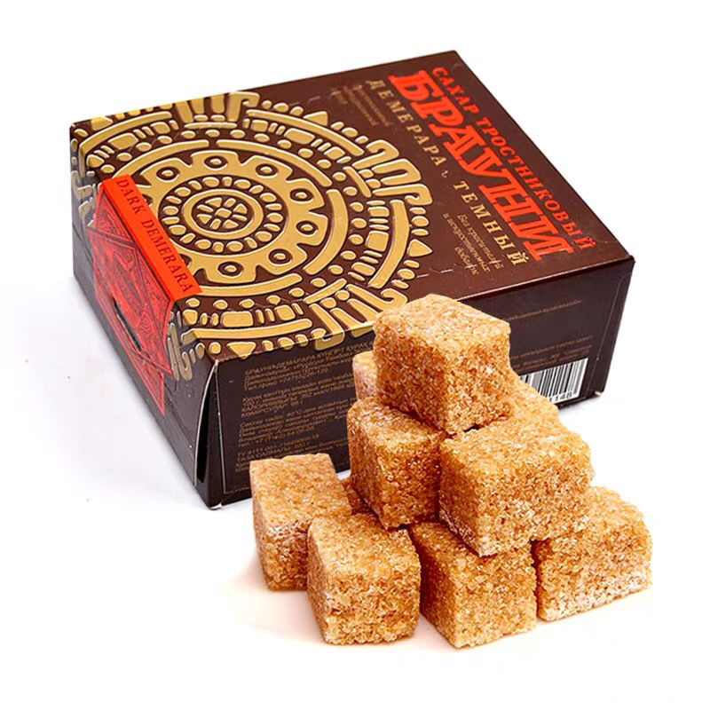 俄罗斯进口红糖方糖特产红糖切块红糖手工月子甘蔗红糖500900克嘉万