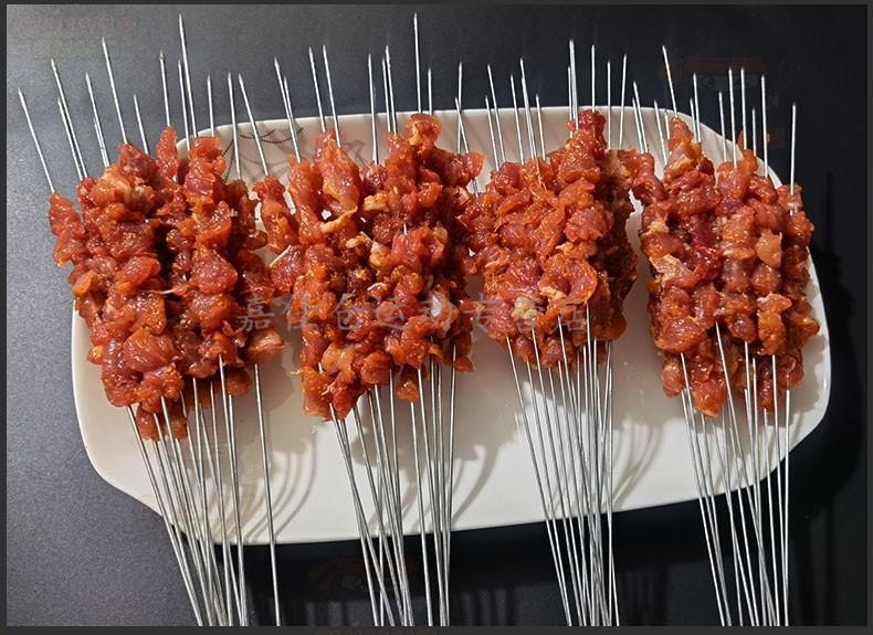 一次性外卖烧烤圆签子烤串羊肉串烧烤铁签子烧烤针烤肉签工具铁签长