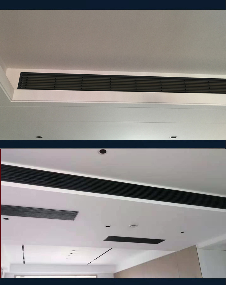 雷迈森abs中央空调出风口定制线形零度窄边单层隐形加长新风口百叶