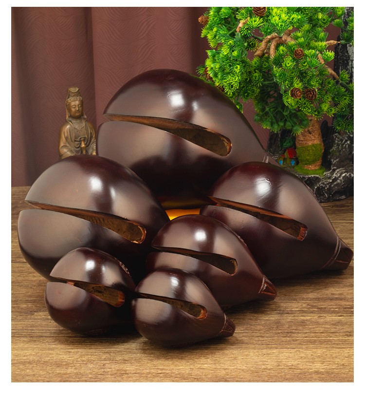 沅燊木鱼法器实木紫檀木雕摆件配敲棒木鱼棒木鱼垫 28英寸紫檀木鱼送