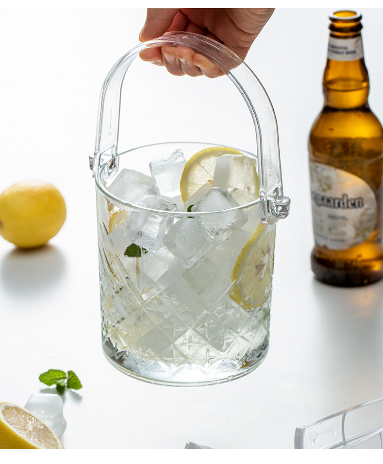 土耳其进口帕莎帕琦pasabahce冰桶高颜值创意手提香槟啤酒饮料桶水晶