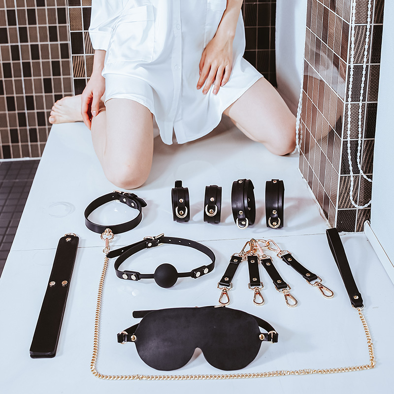 sm道具捆绑束缚手铐套装性趣用品调教工具另类调教玩具yk sm真皮套装