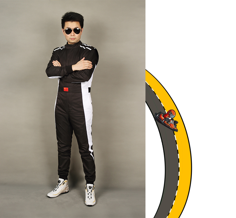 儿童赛车服连体成人汽车卡丁车atv沙滩车utv山地车越野男女 儿童130cm