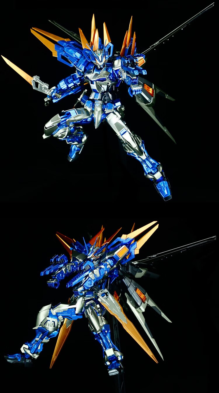 千手万代金属着色mg蓝色异端d型迷惘铂金高达拼装模型敢达 金属色 mg