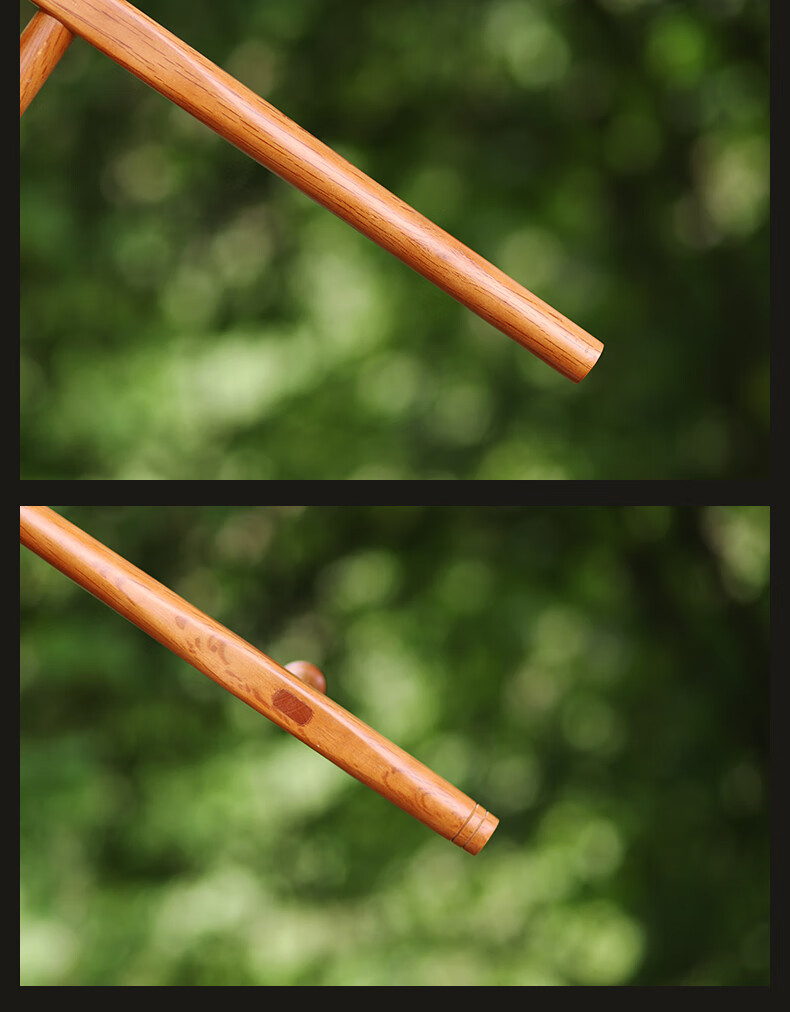 恋拓(liantuo) 青冈木武术双拐 浮萍拐t型拐子丁字棍 东方棍 送背袋