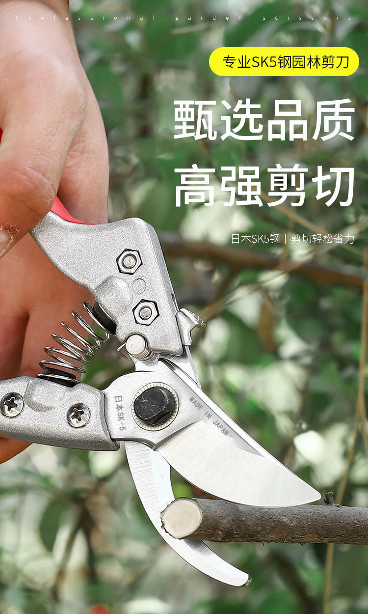 树枝修剪刀原装日本进口sk5果树修剪刀枝剪花剪子剪刀树枝修剪粗枝剪