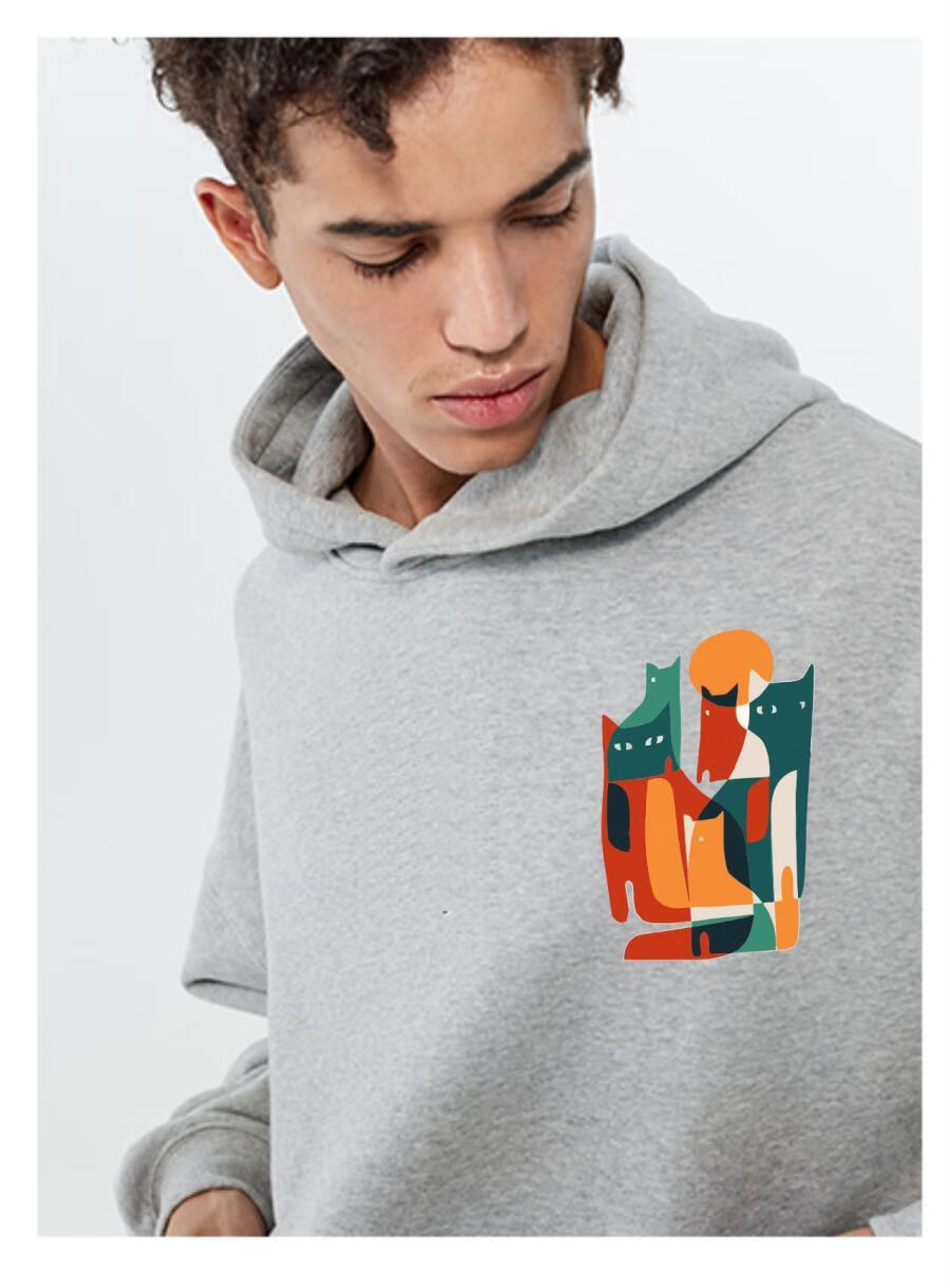 team wang休闲很酷个性时尚新潮美洲s男士长袖潮牌2022新款潮原创印花