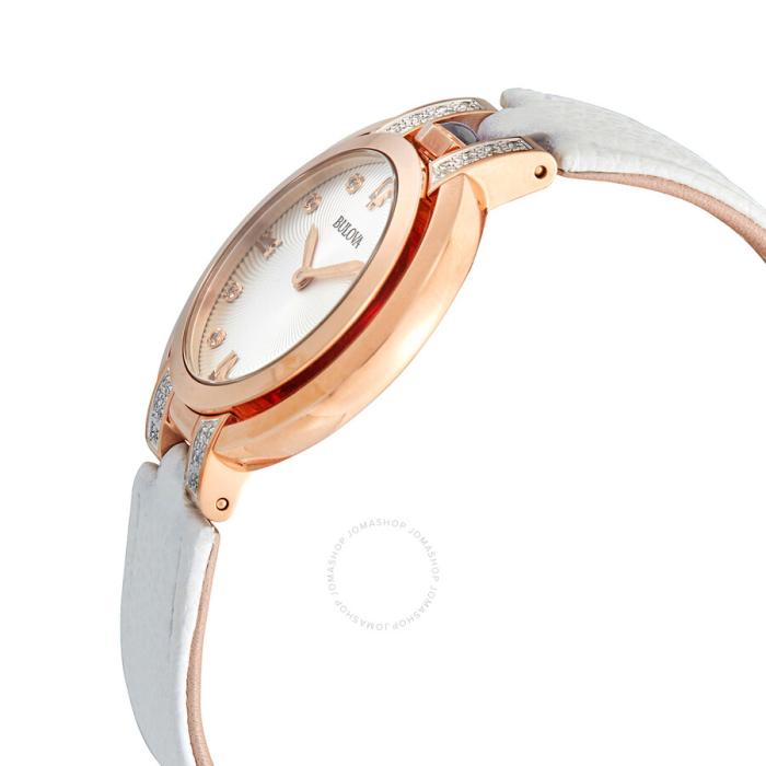 宝路华bulova石英机芯35mm表盘女士手表防水30米送女友情人节礼物潮流