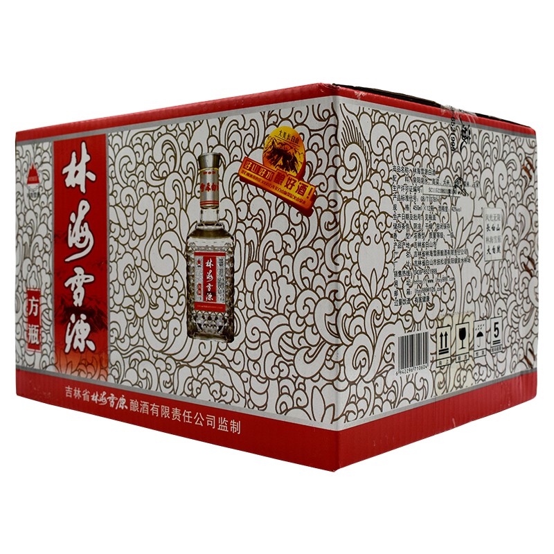 白酒 林海雪原酒小方瓶酒42度450ml瓶装浓香型白酒粮食酒口粮酒gb/t