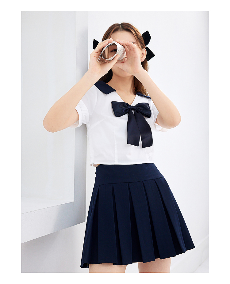ief/爱依服甜美套装裙2022夏季新款学院风jk制服减龄设计感两件套2d