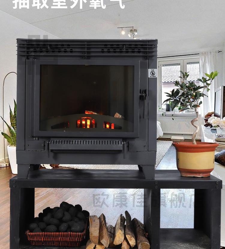 2022德国进口壁炉 燃木家用 真火燃木壁炉家用燃煤两用新款欧式取暖器