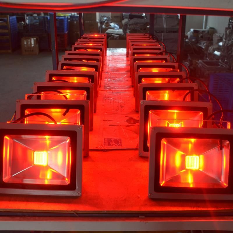 led彩色投光灯红蓝黄紫绿光七彩变色户外防水景观园林绿化照树灯暖光