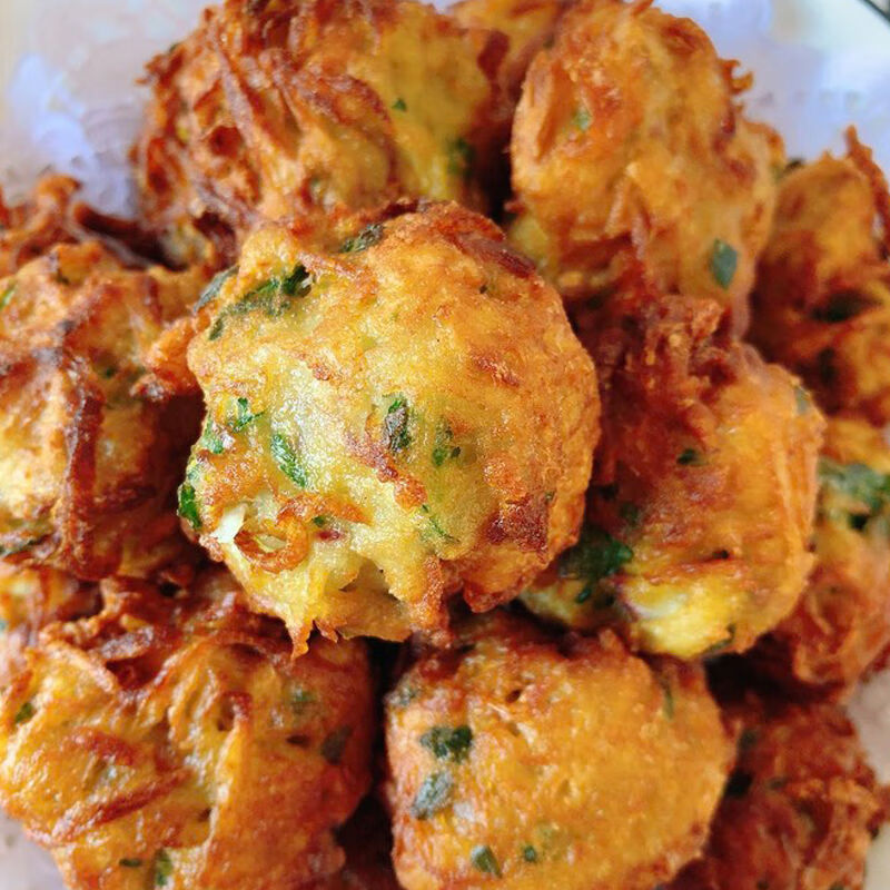 山东油炸丸子新鲜蔬菜萝卜丸子火锅丸子猪肉丸子纯素即食品青胡萝卜丝