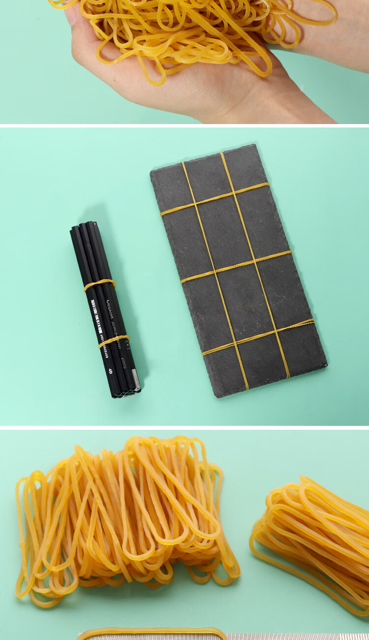 橡皮筋高弹力耐高温黄色耐用工业办公财务用橡胶皮筋一次性长胶圈w姒