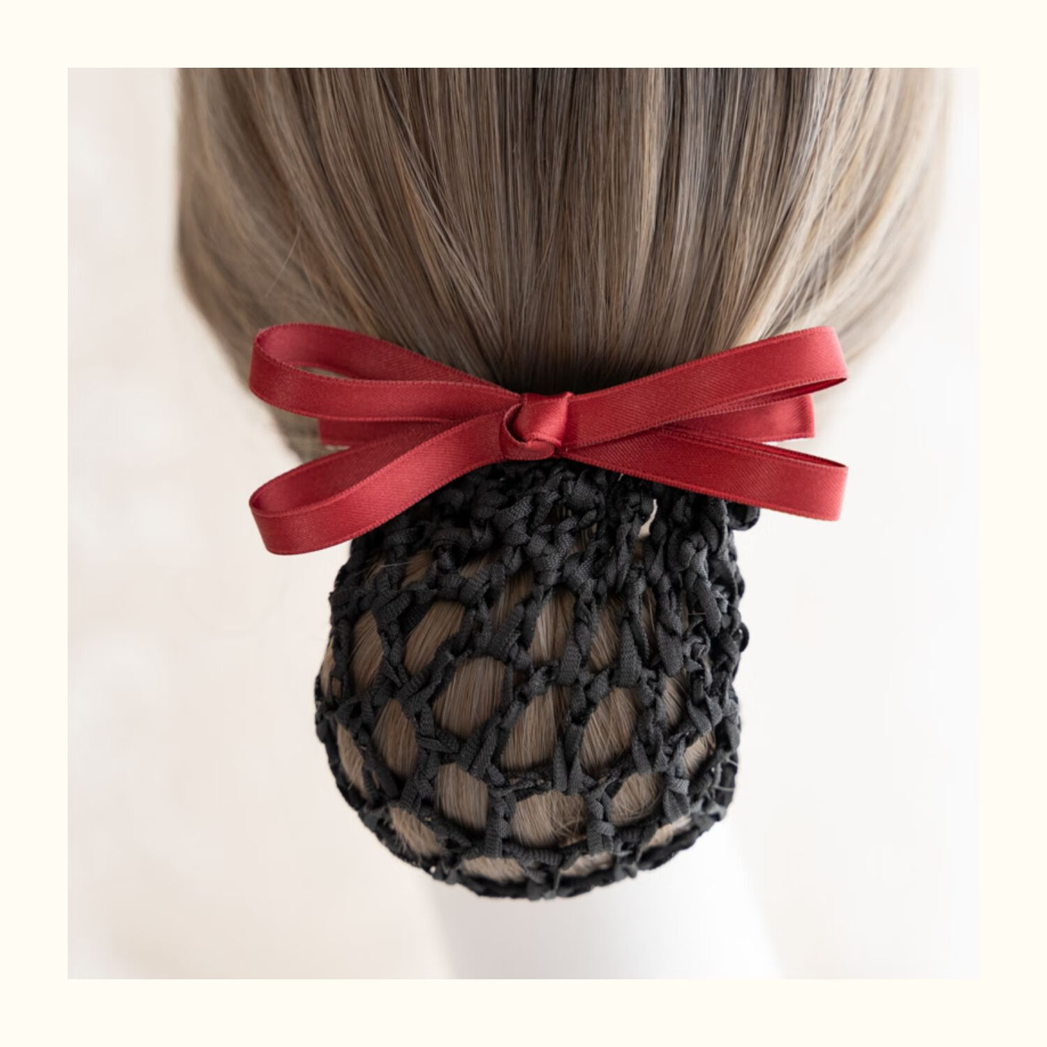 护士头花女职业发网网兜盘头发夹蝴蝶结空姐酒店院上班盘发简约黑色粗