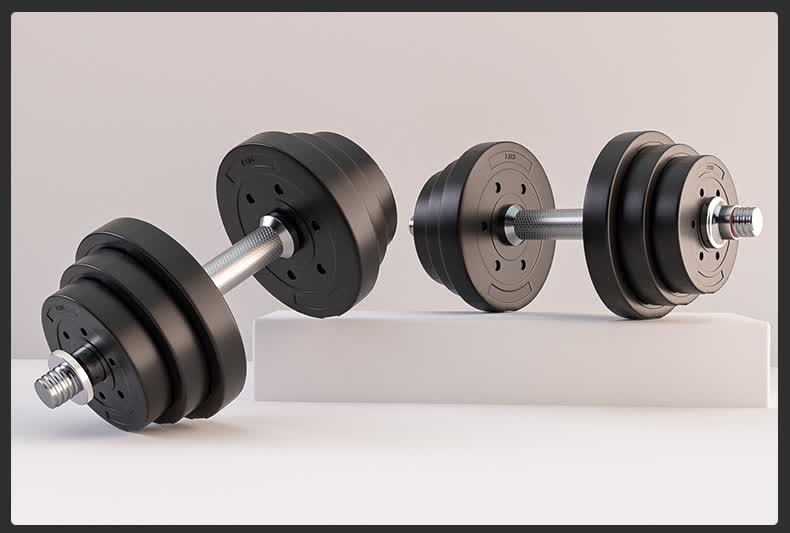 康斯特包胶哑铃杆电镀亚玲连接杆含螺母单根价格 家用铃片链接杆同款