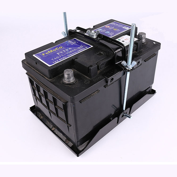 汽车电瓶改装支架电池固定架货车蓄电池底座托盘电瓶压板拉杆丝杆19cm