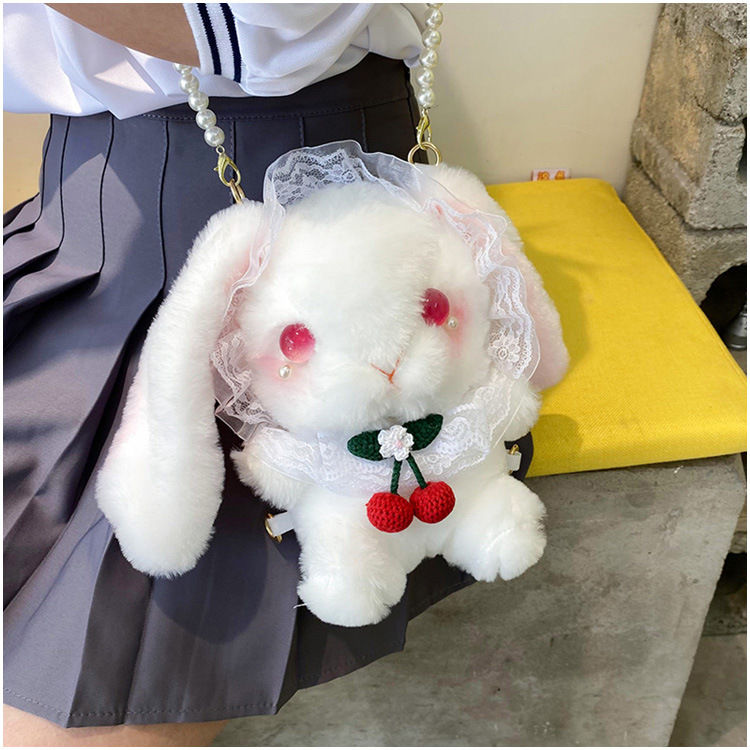 andu洛丽塔jk制服软妹小兔子斜挎包女 日系ins少女卡通玩偶萌毛绒包包