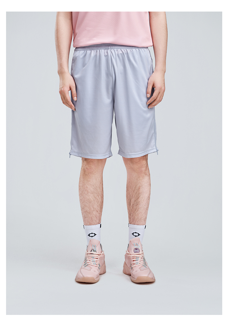 准者运动裤2022新款针织五分裤男篮球训练健身投篮休闲透气快干球裤