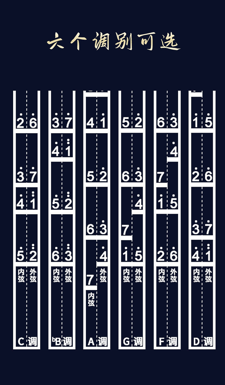 二胡音准辅助指法贴初学音阶贴音位贴指法图专用把位贴对照表配件