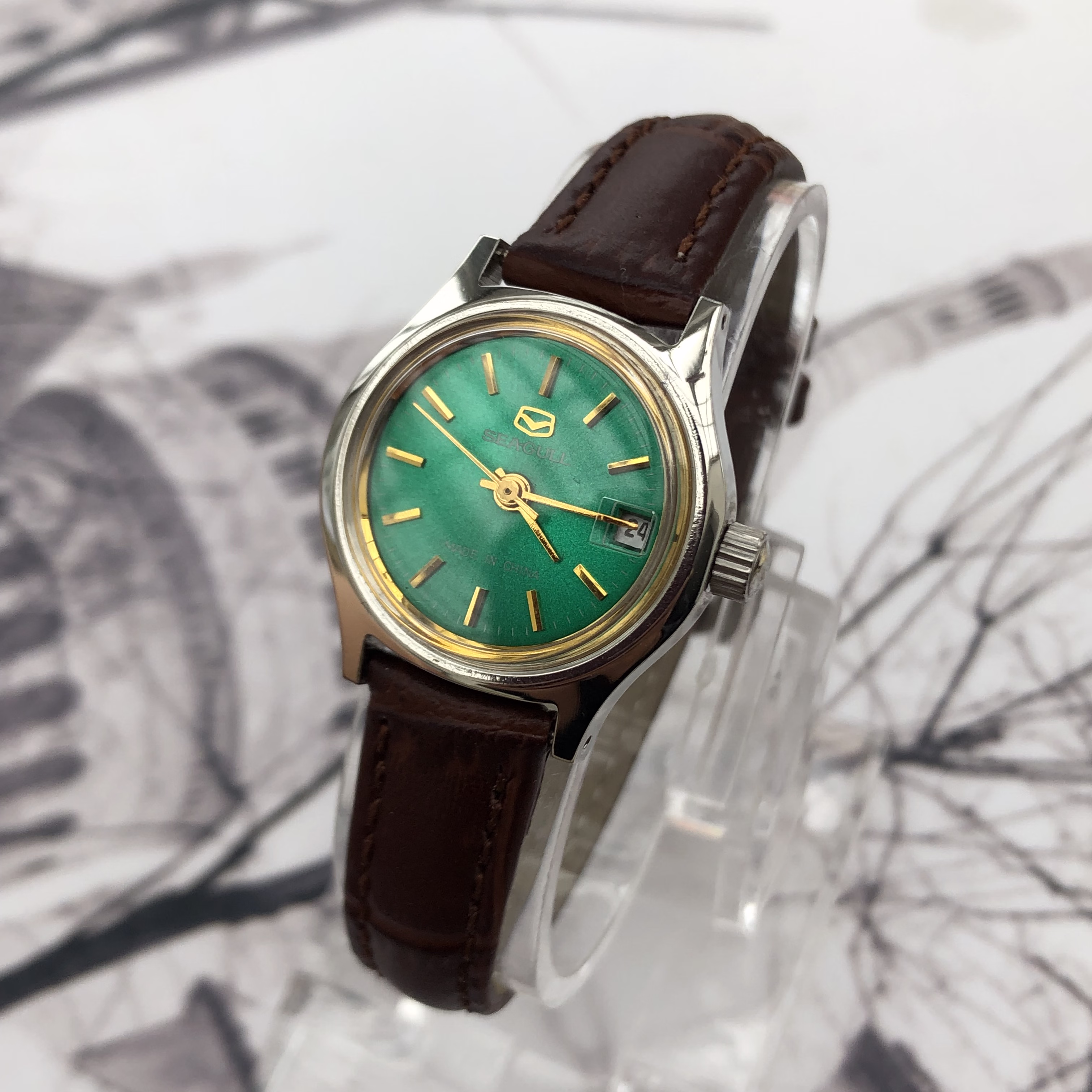  海鸥方形复古女表,特别稀有的一款机械手表,数量不多,卖完