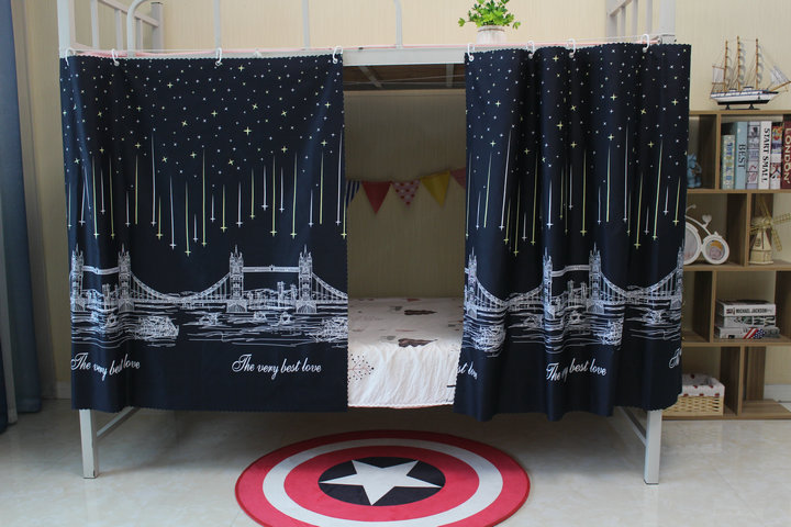 棉之帆minzhifan学生宿舍遮光床帘下铺男寝室单人床上下铺帘子女简约