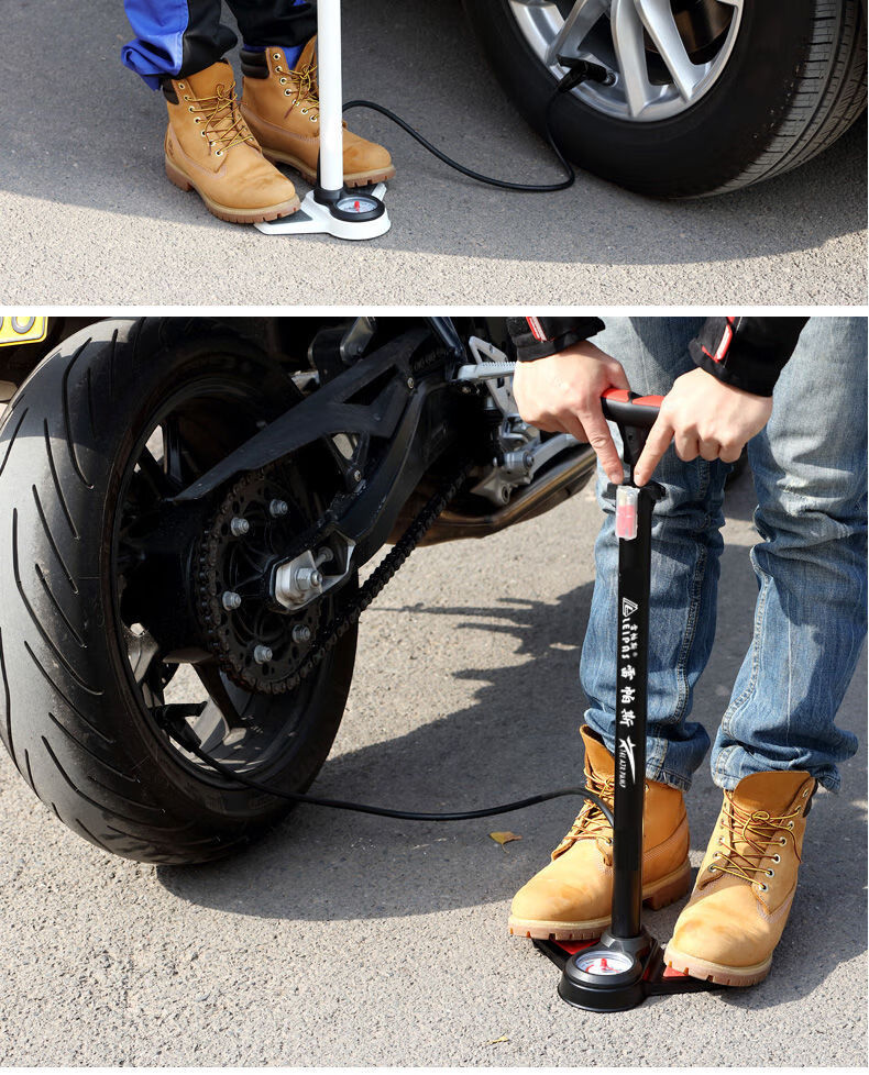 自行车打气筒高压家用便携式高压电动车多功能通用充气筒气管子精品