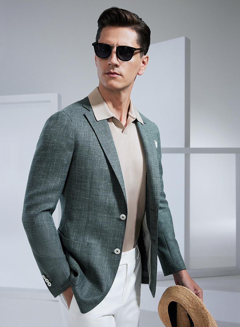 免费上门量体报喜鸟西服定制22男士春夏进口面料西服上衣修身休闲外套