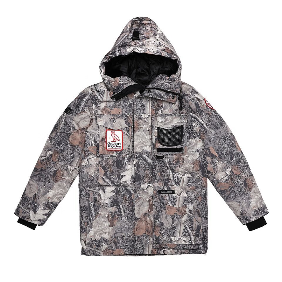 加拿大奢品2021大鹅羽绒服男男ovo猫头鹰联名连帽羽男女外套户外中长