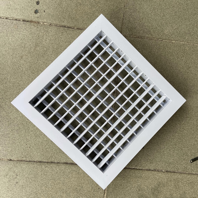 山头林村 星斯酷双层百叶风口铝合金烤白漆可调空调出风口新风活动