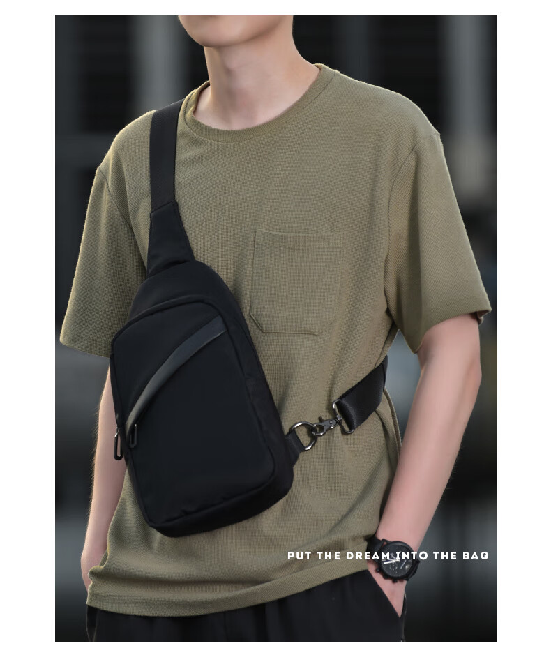 稻草人单肩包斜挎包潮牌胸包男士包包2022新款时尚胸前小背包休闲男