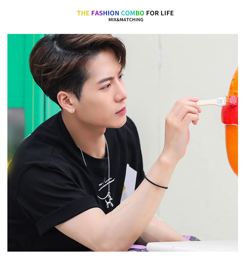 红狮子王嘉尔同款气球狗项链男潮嘻哈高级感个性简约合金吊坠毛衣链