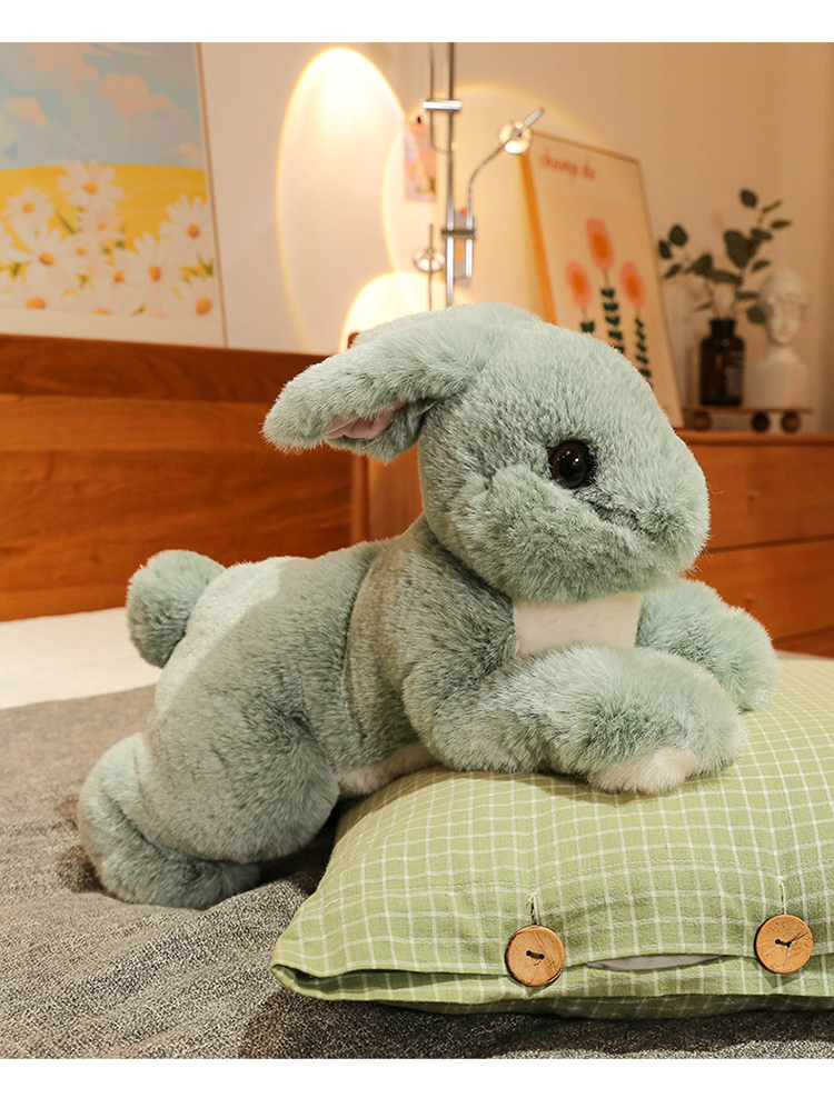 大白兔公仔毛绒玩具 可爱陪伴安抚仿真小兔子玩偶布娃娃抱枕靠枕 情侣