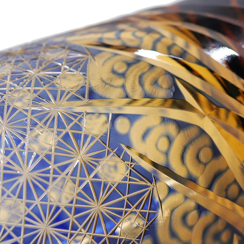 日本进口原装kagami江户切子水晶杯日式江户切子水晶玻璃杯威士忌酒杯